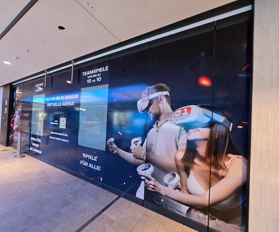 Werbefolie auf Schaufenster